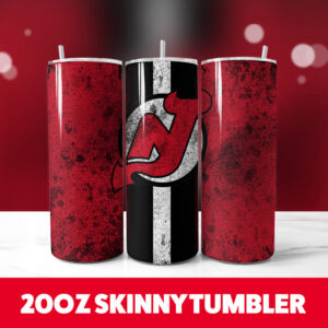 New Jersey Devils 20oz Skinny Tumbler PNG Digital Download 1