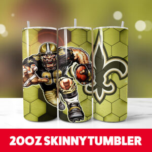 New Orleans Saints 20oz Skinny Tumbler PNG Digital Download 1