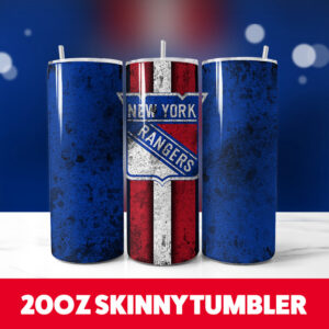 New York Rangers 20oz Skinny Tumbler PNG Digital Download 1