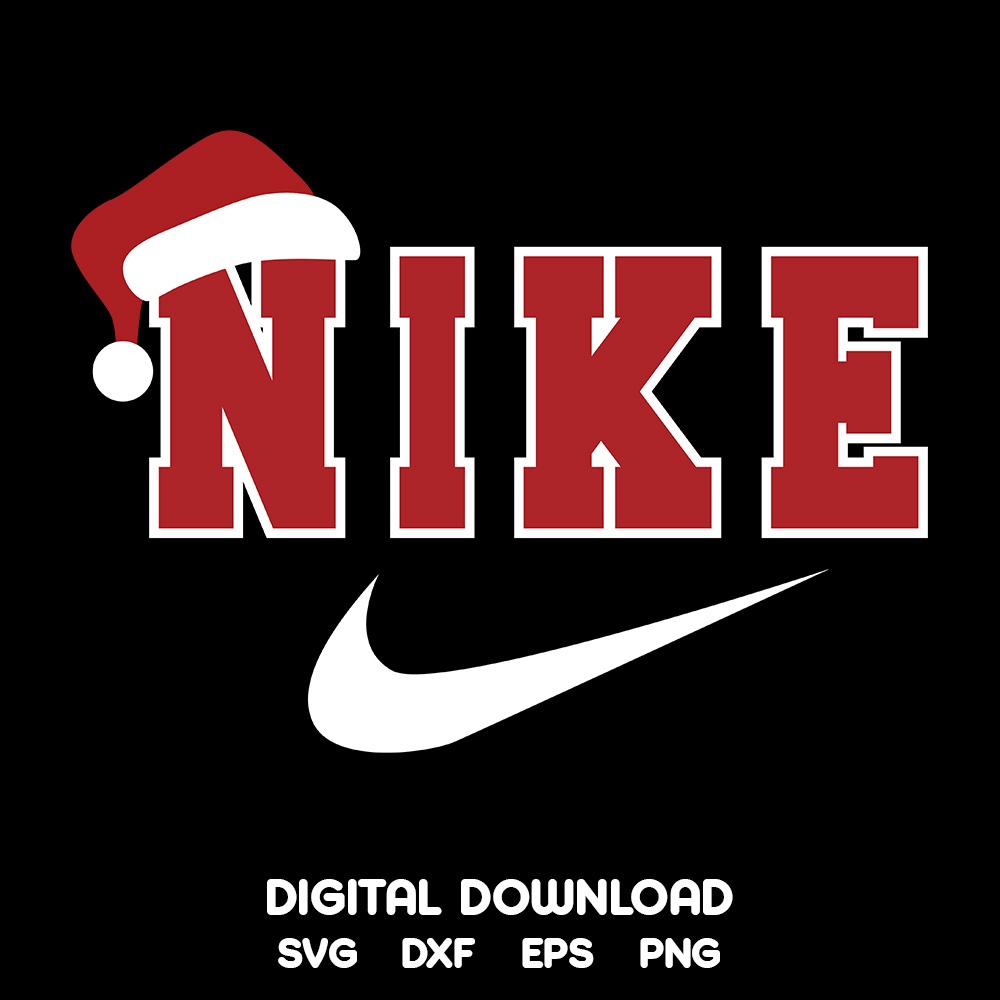 Nike Santa Hat SVG, Logo Christmas SVG Digital Download SVG
