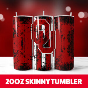 OU Sooners 20oz Skinny Tumbler PNG Digital Download 1