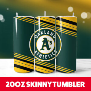 Oakland Athletics 20oz Tumbler Wrap PNG Digital Download 1