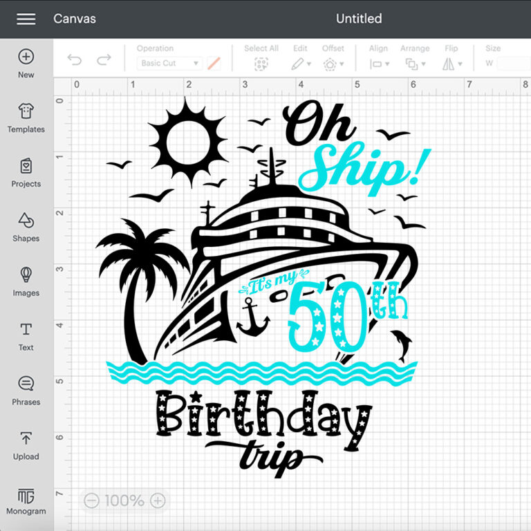 Oh Ship Its my 50th Birthday Trip SVG Anchor Boat Cruise Vacation SVG PNG 2