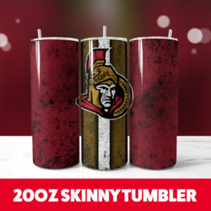 Ottawa Senators 20oz Skinny Tumbler PNG Digital Download 1
