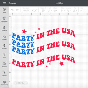 Party In The USA SVG Wavy Flag July 4th T shirt Design SVG Cut Files Sublimation 2