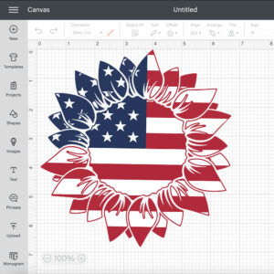 Patriotic Sunflower SVG 4th of July SVG American Flag SVG 2