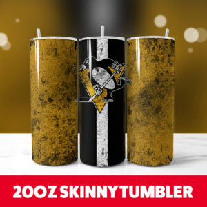 Pittsburgh Penguins 20oz Skinny Tumbler PNG Digital Download 1