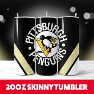 Pittsburgh Penguins 20oz Tumbler Wrap PNG Digital Download 1