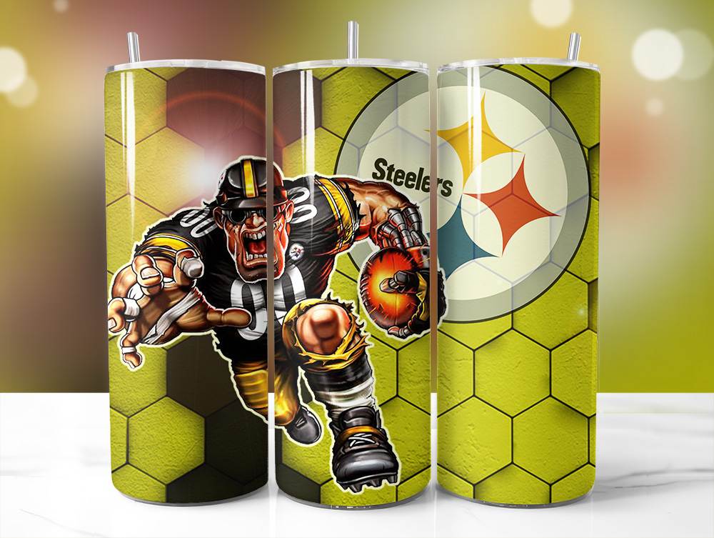 Pittsburgh Steelers-Pirates-Penguins Tumbler-20 Ounces Skinny