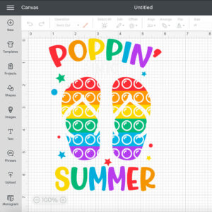 Poppin Into Summer SVG Summer in Flip Flops T shirt Design SVG Cut Files 2