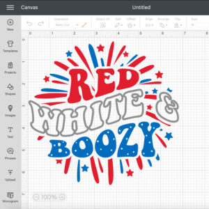 Red White Boozy SVG Fireworks T shirt Color Digital Design SVG PNG Cut Files 2