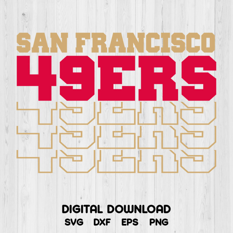 San Francisco 49ers SVG, NFL San Francisco Football Team T-shirt SVG ...