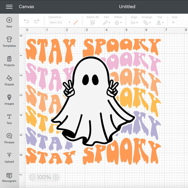 Stay Spooky SVG Funny Halloween Ghost T shirt Black Color Design SVG Cut Files 2