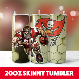 Tampa Bay Buccaneers 20oz Skinny Tumbler PNG Digital Download 1