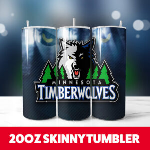 Timberwolves 20oz Tumbler Wrap PNG Digital Download 1