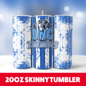 UNC Tar Heels 20oz Skinny Tumbler PNG Digital Download 1