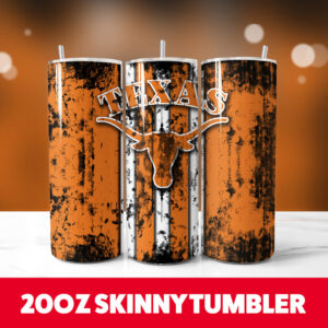 UT Longhorns 20oz Skinny Tumbler PNG Digital Download 1