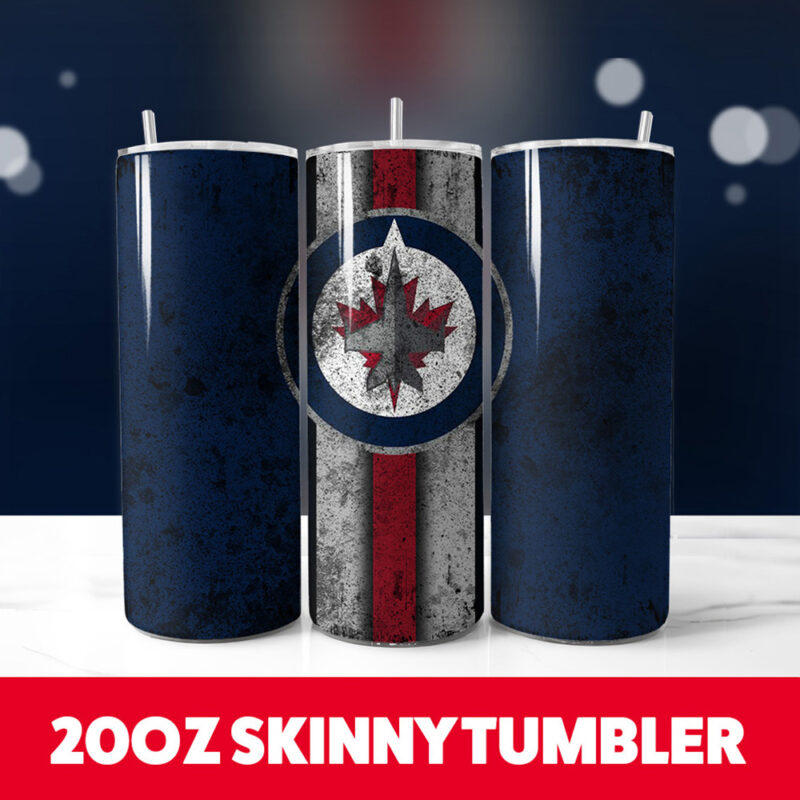 Winnipeg Jets 20oz Skinny Tumbler PNG Digital Download 1