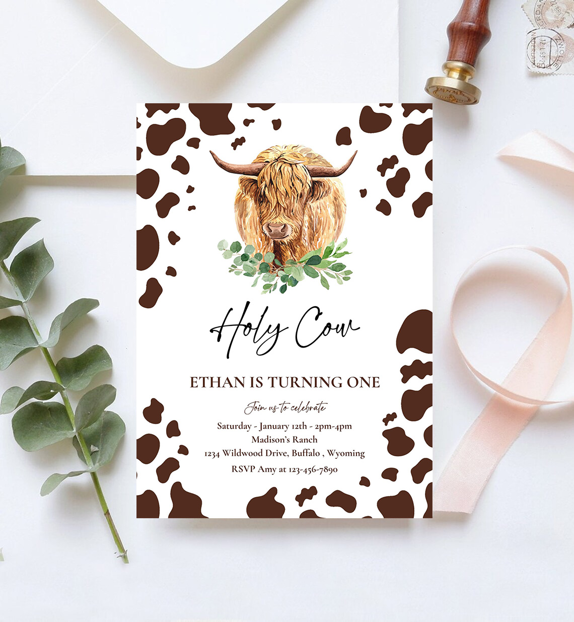 brown cow print animal themed png and svg instant download