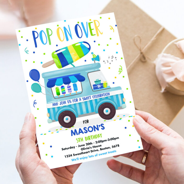 editable popsicle birthday invitation pop on over popsicle party popsicle truck party invitation ice cream truck party invitation