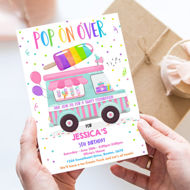 editable popsicle birthday invitation pop on over popsicle party popsicle truck party invitation ice cream truck party invite