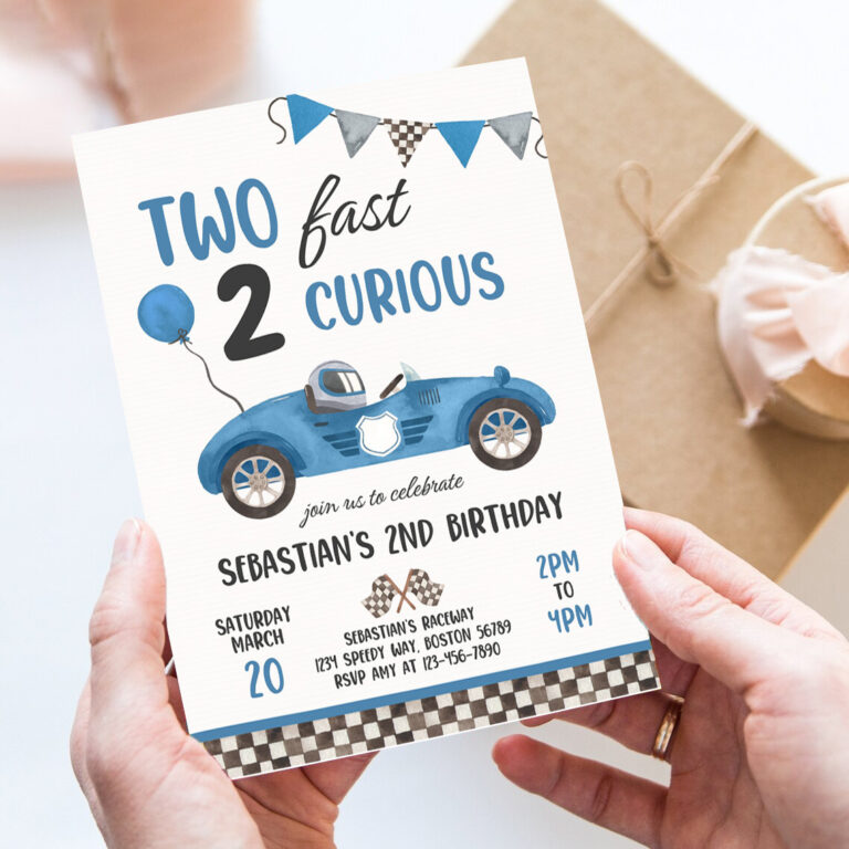 editable two fast birthday invitation two fast boy race car 2nd birthday party two fast 2 curious race car party