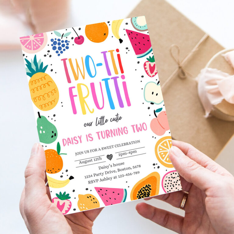 editable two tti frutti birthday party invitation two tti frutti 2nd birthday tutti frutti tropical summer party fruit party