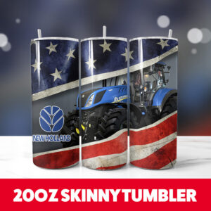 American Flag New Holland 20oz Skinny Tumbler PNG Digital Download 1