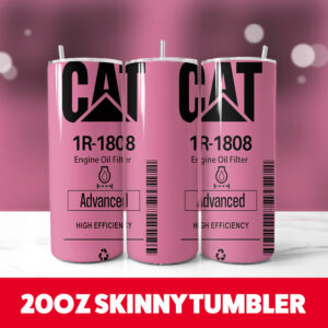 CAT 1 20oz Skinny Tumbler PNG Digital Download 1