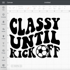 Classy Until Kickoff SVG Soccer Ball Game Day T shirt Retro Design SVG PNG Files 2