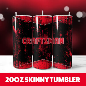 Craftsman Distressed 20oz Skinny Tumbler PNG Digital Download 1