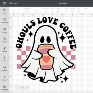 Ghouls Love Coffee SVG Funny Ghost T shirt Retro Trendy Design SVG PNG 2