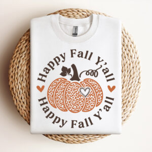 Happy Fall Yall SVG Leopard Pumpkin Welcome Thanksgiving Design SVG PNG Files 3