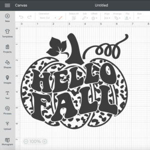 Hello Fall SVG Leopard Pumpkin T shirt BW Design SVG PNG Cut Files 2