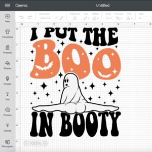 I Put The Boo In Booty SVG Funny Halloween Mummy Color Design SVG PNG Cut Files 2