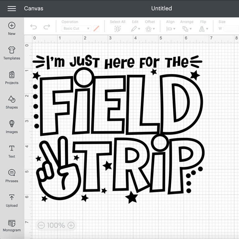 Im Just Here For Field Trip SVG School Field Day T shirt Designs SVG PNG Cut Files 2