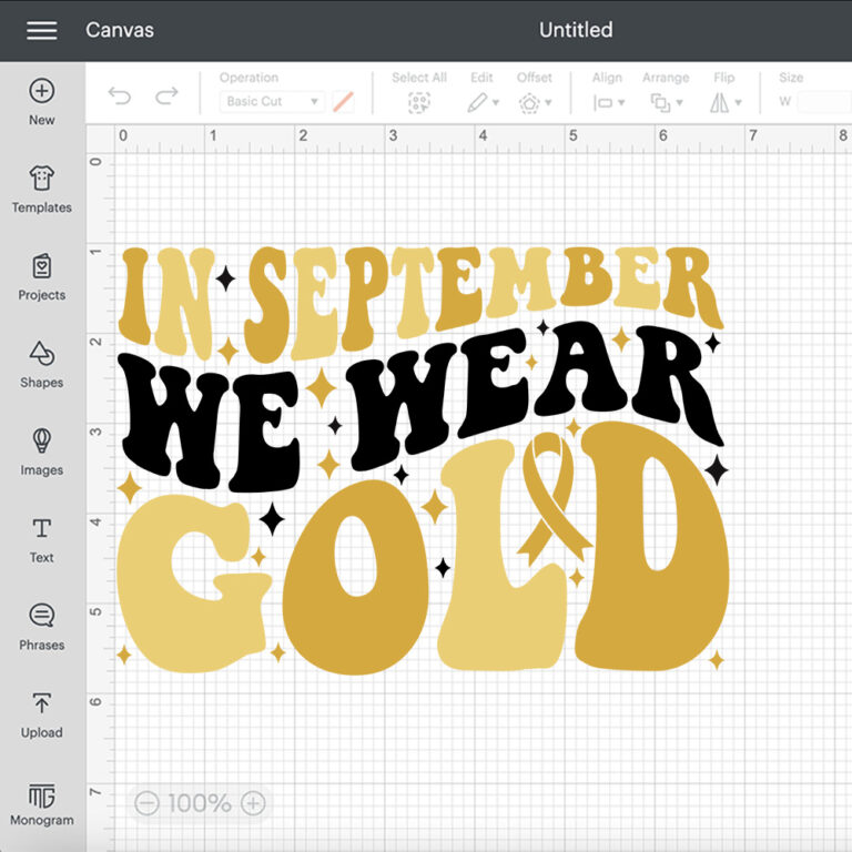 In September We Wear Gold SVG Childhood Cancer Awareness Ribbon Design PNG 2