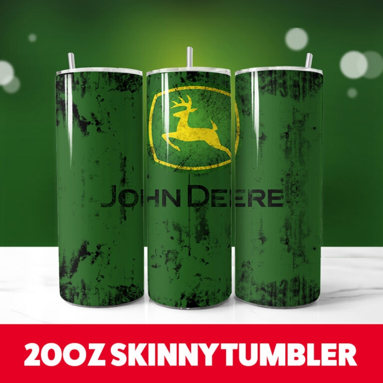 John Deere 20oz Skinny Tumbler PNG Digital Download 1