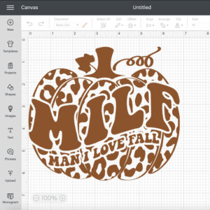 MILF Man I Love Fall SVG Thanksgiving Leopard Print Pumpkin T shirt design PNG 2