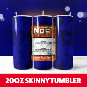 Nos Grunge 20oz Skinny Tumbler PNG Digital Download 1