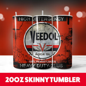 Oil Brand 14 20oz Skinny Tumbler PNG Digital Download 1