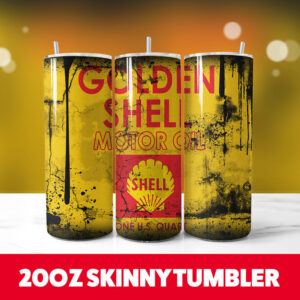 Oil Brand 6 20oz Skinny Tumbler PNG Digital Download 1