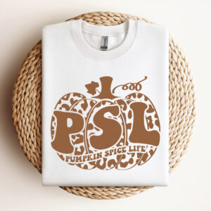 Pumpkin Spice Life SVG Leopard Print Thanksgiving Fall T shirt Design PNG 3