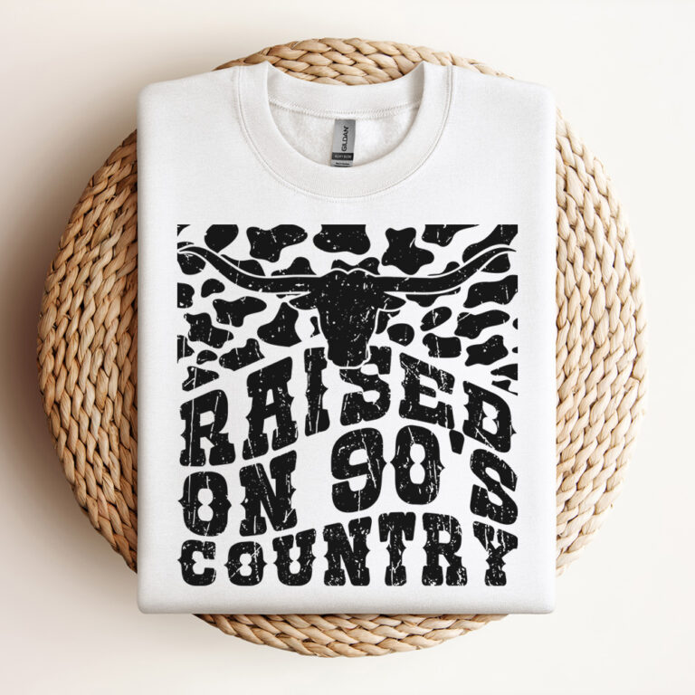 Raised On 90s Country SVG Country Girl Music Lover T shirt Retro Design SVG PNG 3