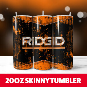 Ridgid Distressed 20oz Skinny Tumbler PNG Digital Download 1