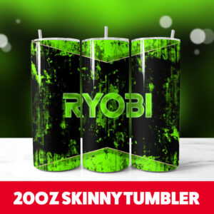 Ryobi Distressed 20oz Skinny Tumbler PNG Digital Download 1