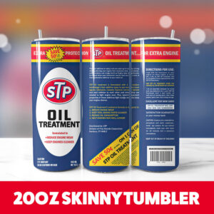 STP OIL 20oz Skinny Tumbler PNG Digital Download 1
