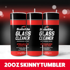 Safelite Glass Cleaner 20oz Skinny Tumbler PNG Digital Download 1