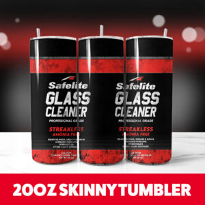 Safelite Glass Cleaner Grunge 20oz Skinny Tumbler PNG Digital Download 1