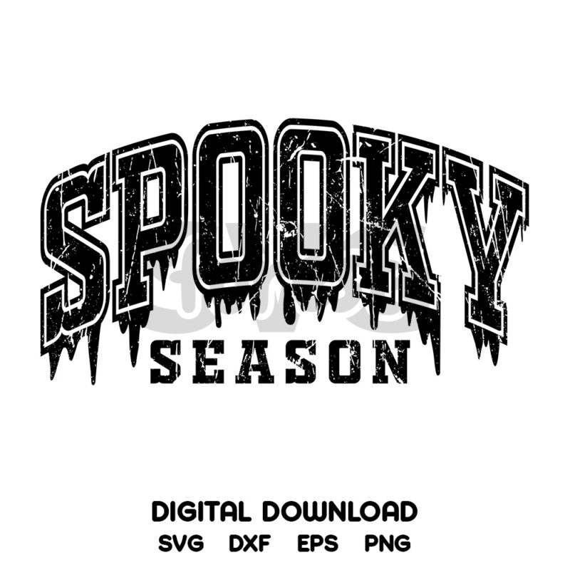 Spooky Season SVG Halloween Spooky Vibes T-shirt College Design SVG-PNG ...